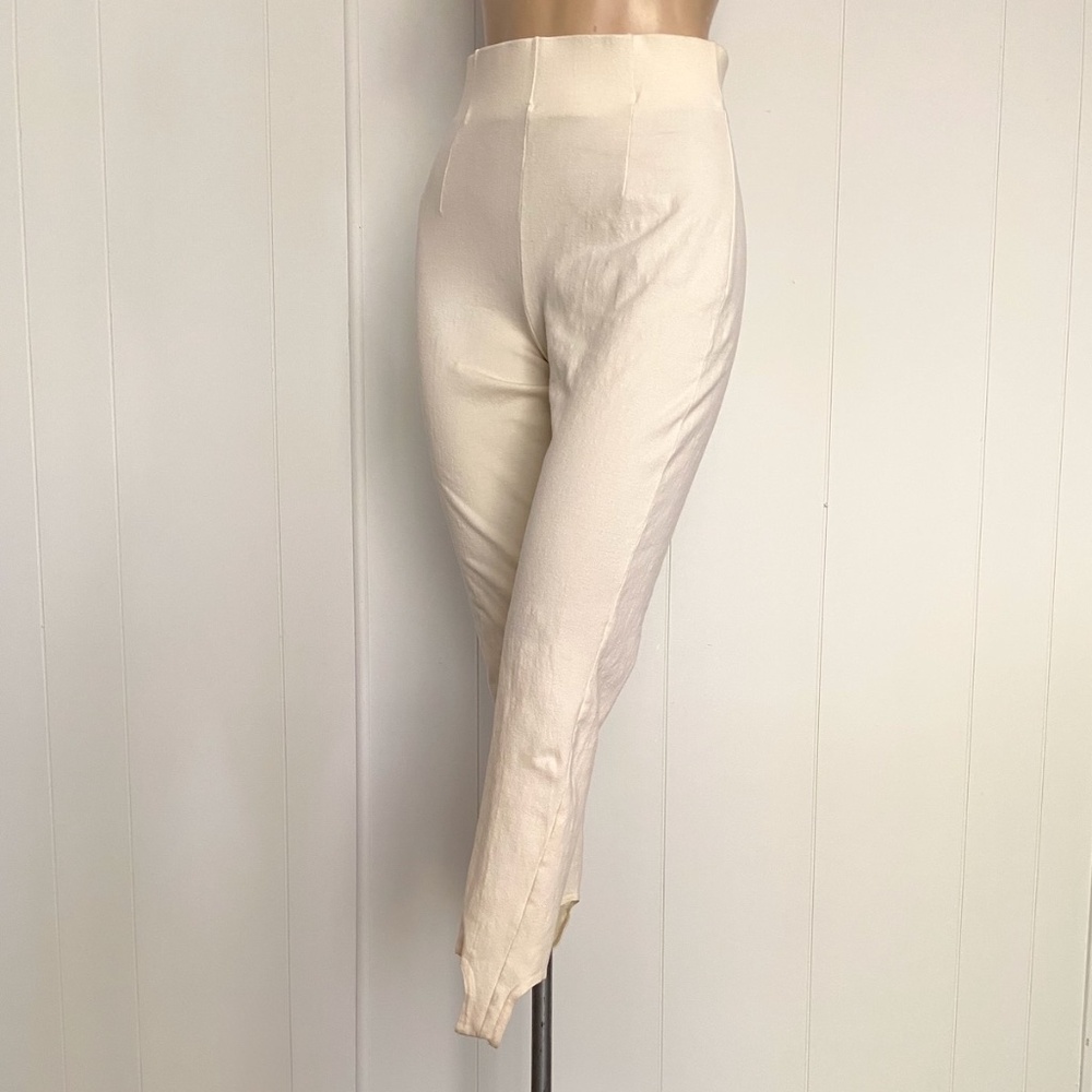 VTG 1980s Off White Stirrup Pants Womens S M